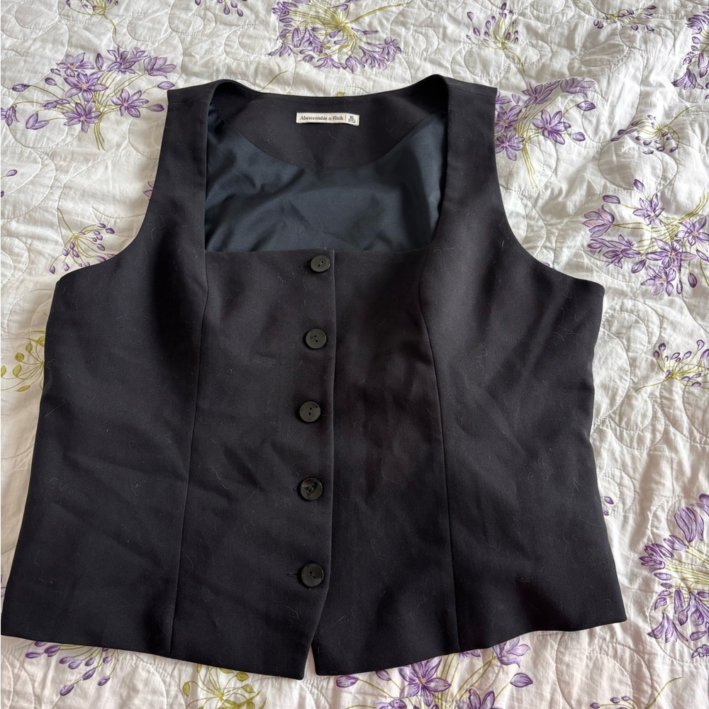 Black Button-Up Vest